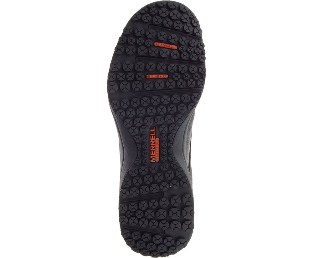 Merrell Work Shoes Black - Sutton Oxford AC+ PRO - Mens 96IWHGRUA